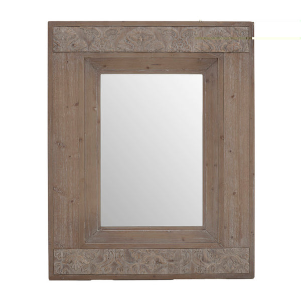 Grey Beige Wooden Mirror (100 cm)
