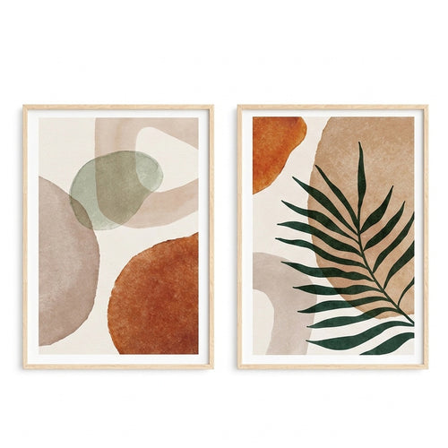 Multicolor Nefel Diptych Wall Art (48 cm)