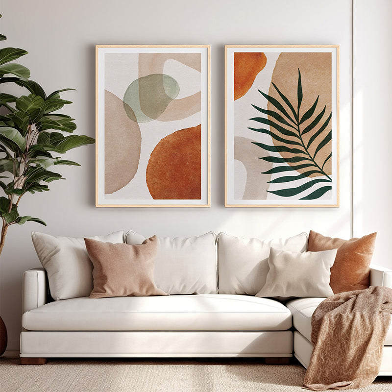 Multicolor Nefel Diptych Wall Art (48 cm)