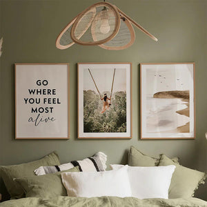 Oralis Triptych Framed Wall Art with Digital Print (48 cm)