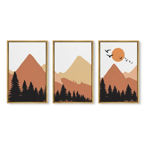 Elsyn Triptych Framed Wall Art with Digital Print (48 cm)