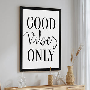 Zyra Framed Wall Art with Good Vibes Print (48 cm)