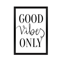 Zyra Framed Wall Art with Good Vibes Print (48 cm)