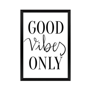 Zyra Framed Wall Art with Good Vibes Print (48 cm)