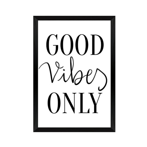 Zyra Framed Wall Art with Good Vibes Print (48 cm)