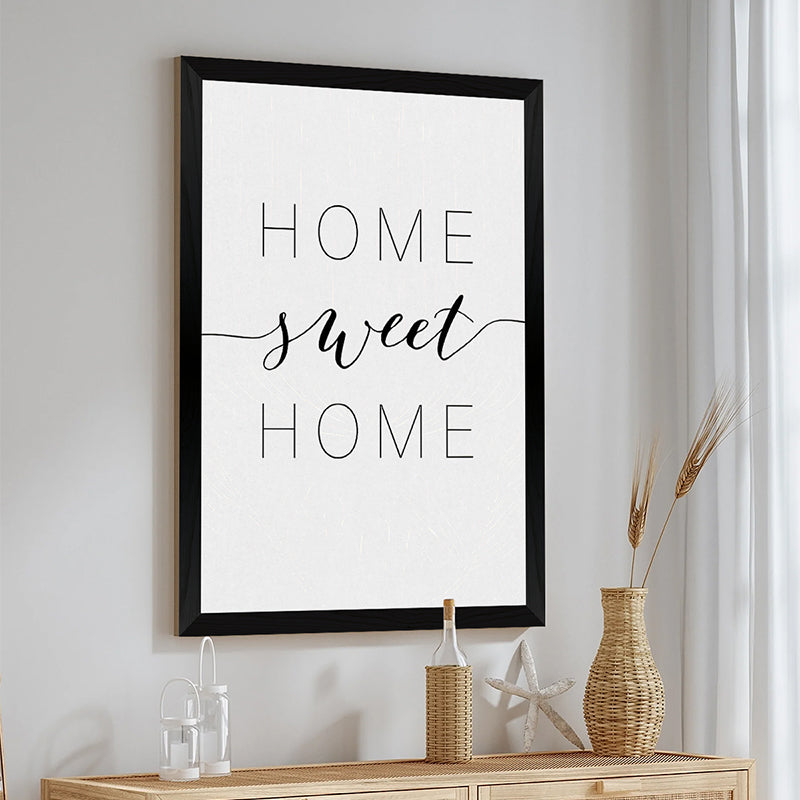 Homel Framed Wall Art with Sweet Home Print (48 cm)
