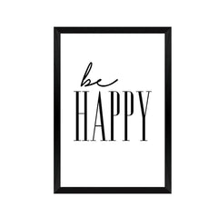 Jovia Framed Wall Art with Be Happy Print (48 cm)