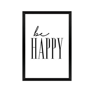 Jovia Framed Wall Art with Be Happy Print (48 cm)