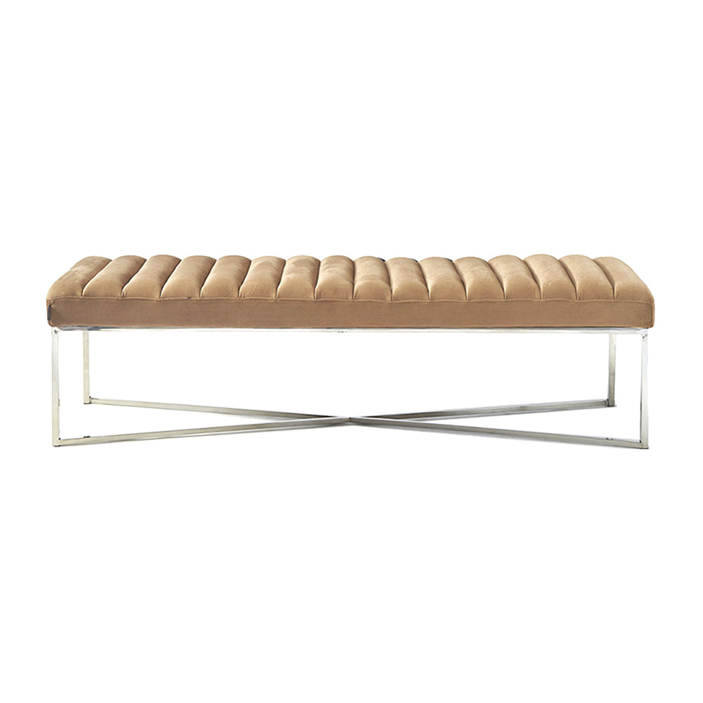 Caffe Latte RM Thompson Velvet Bench (163cm)
