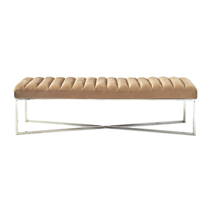Caffe Latte RM Thompson Velvet Bench (163cm)