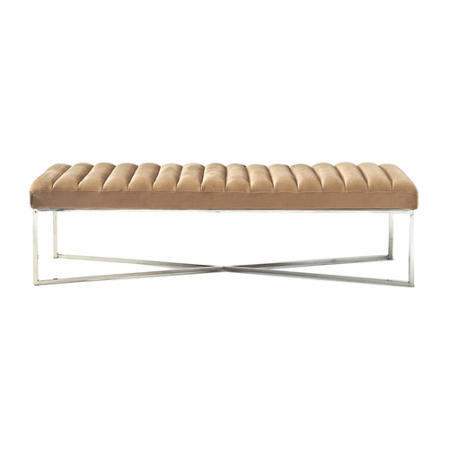 Caffe Latte RM Thompson Velvet Bench (163cm)