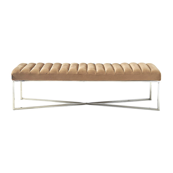 Caffe Latte RM Thompson Velvet Bench (163cm)