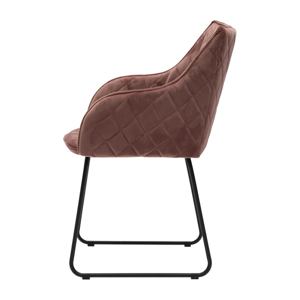 Pink RM Frisco Velvet Armchair (83cm)