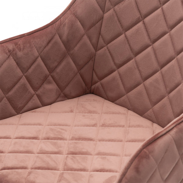 Pink RM Frisco Velvet Armchair (83cm)