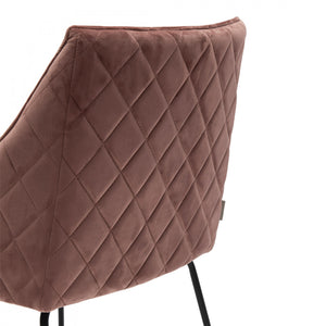 Pink RM Frisco Velvet Armchair (83cm)