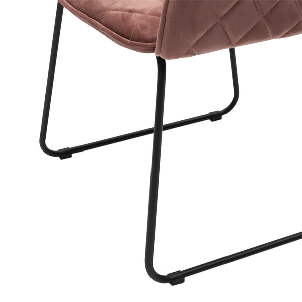 Pink RM Frisco Velvet Armchair (83cm)