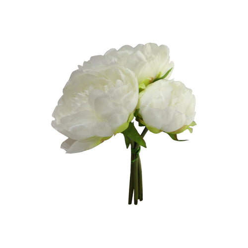 Cream Peony Bouquet 3 Flowers