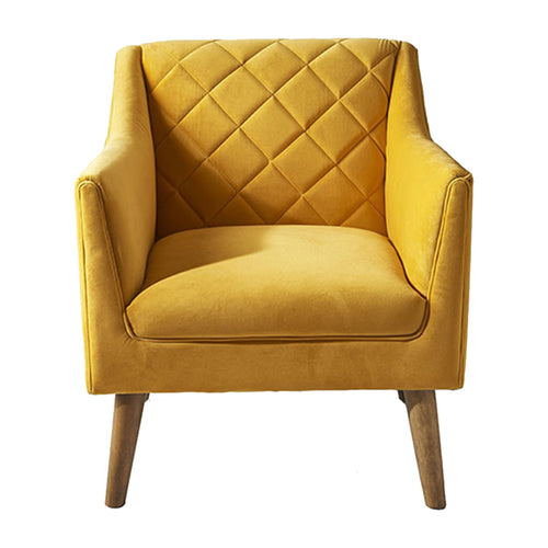Yellow RM Contessa Velvet Armchair (82cm)