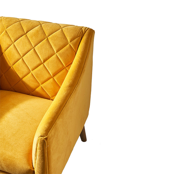 Yellow RM Contessa Velvet Armchair (82cm)