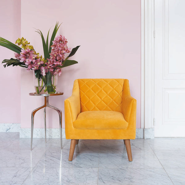 Yellow RM Contessa Velvet Armchair (82cm)