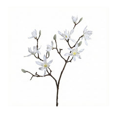 Cream Magnolia Branch With 9 Flowers (98 cm)