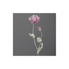 Poppy with 1 flower and 1 bud, pearl-coloured, 73 cm, purple, 24/96