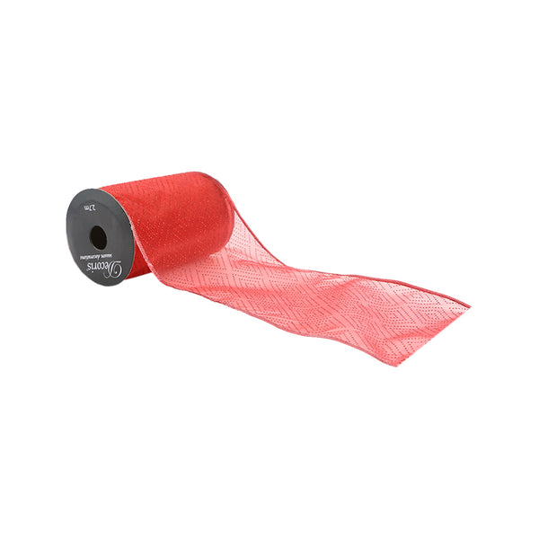 Red Wired Ribbon (270cm)
