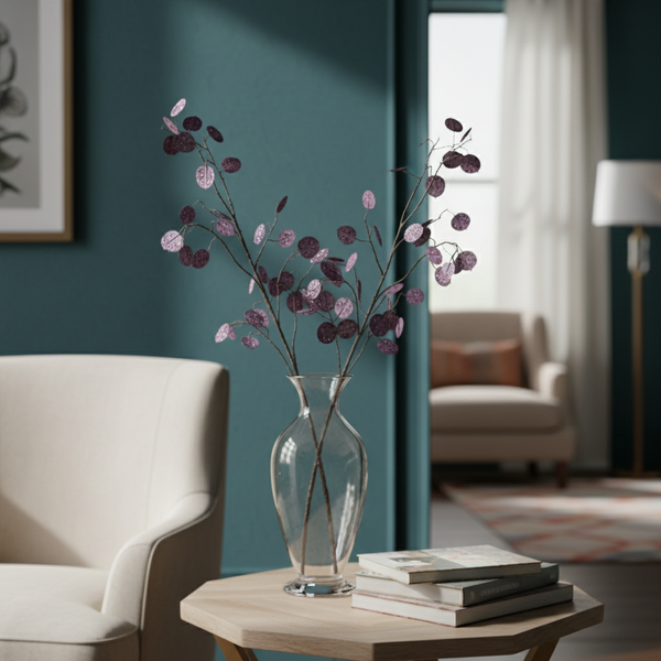 Aubergine Lunaria Twig (125 cm)