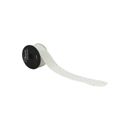 Cream Gold Stripes Ribbon (270cm)