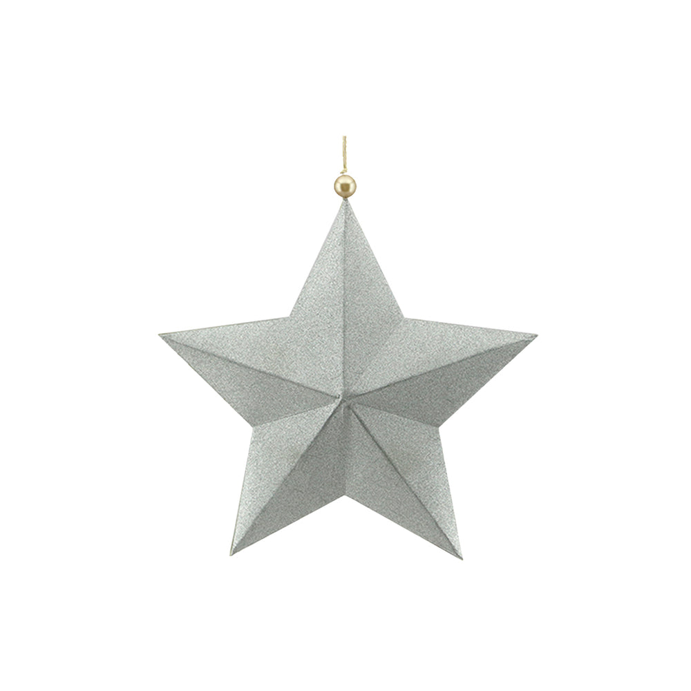 Silver Star With Hanger (22cm)