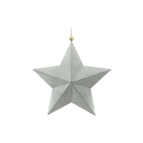Silver Star With Hanger (22cm)