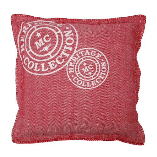 Cushion herringbone 50x50 red