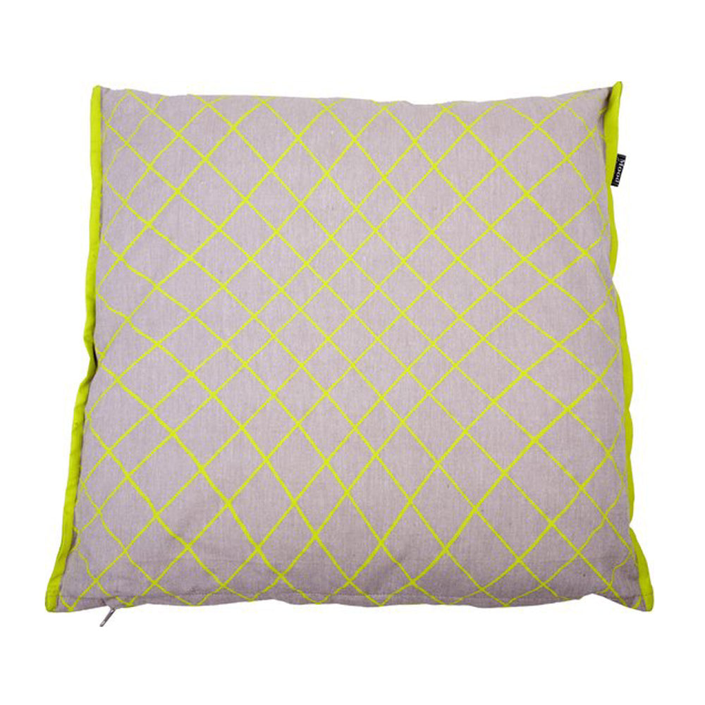Lime Grid Cushion Cover (50 cm)