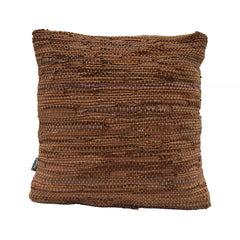 Khaki Leather Cushion (45 cm)