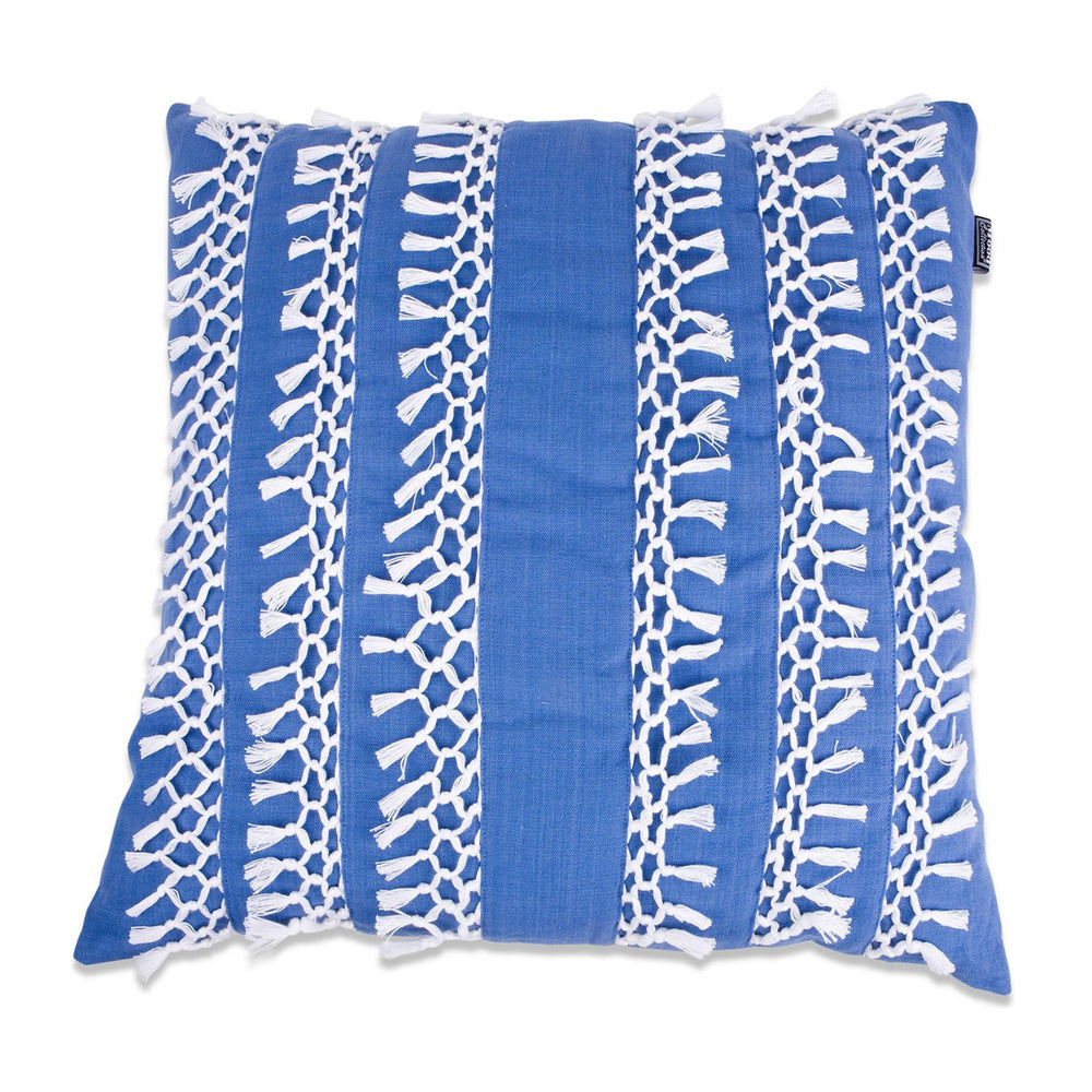 Holland Blue Fringle Cushion