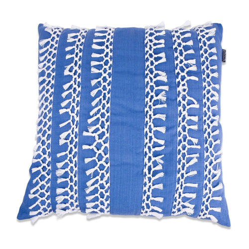 Holland Blue Fringle Cushion