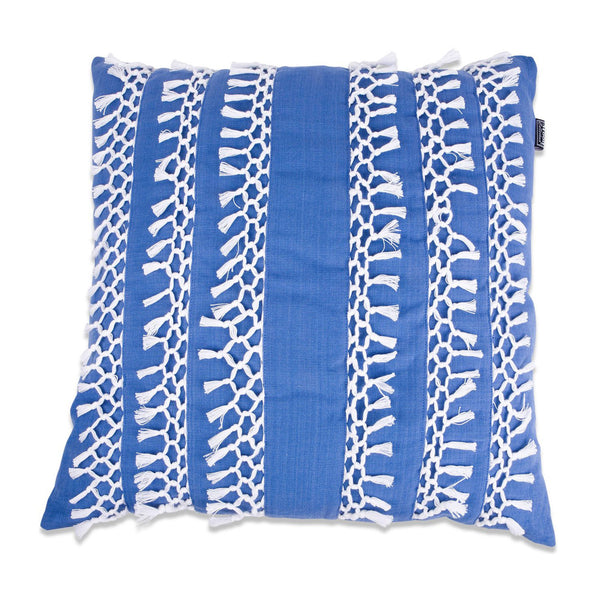 Holland Blue Fringle Cushion