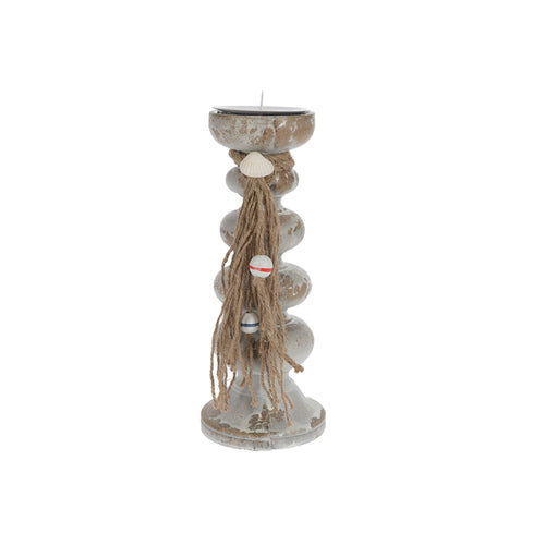 Beige White Candle Holder