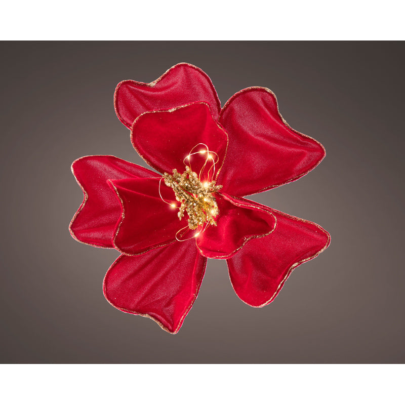 Micro LED flower polyester velvet steady BO indoor