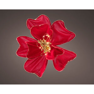 Micro LED flower polyester velvet steady BO indoor