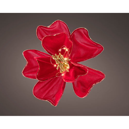 Micro LED flower polyester velvet steady BO indoor