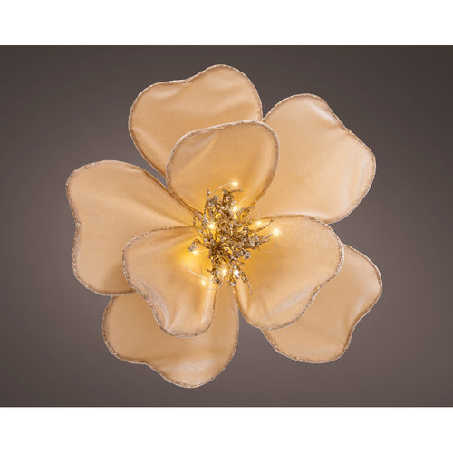 Micro LED flower polyester velvet steady BO indoor