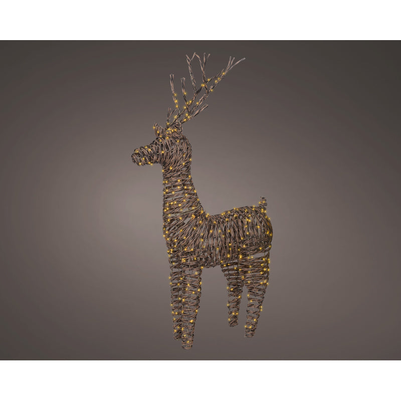 Micro LED reindeer wicker steady outdoor