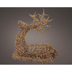 Micro LED reindeer wicker steady outdoor
