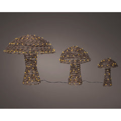 Micro LED mushroom wicker steady outdoor
