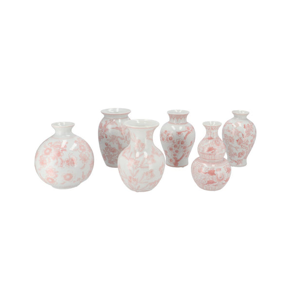 Pink Floral Porcelain Vase (16 cm)