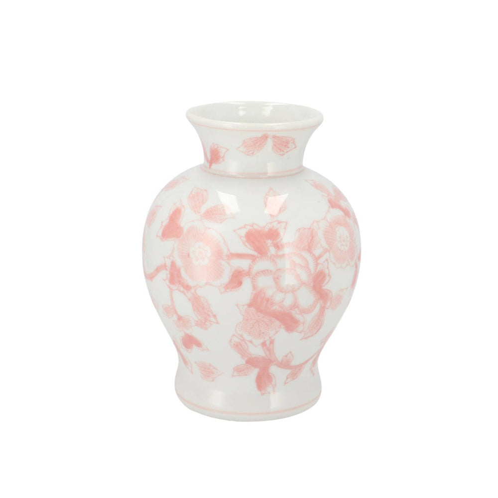 Pink Floral Porcelain Vase (22 cm)