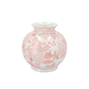 Pink Rose Porcelain Globe Vase (20 cm)
