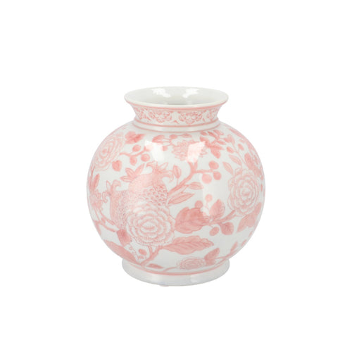 Pink Rose Porcelain Globe Vase (20 cm)