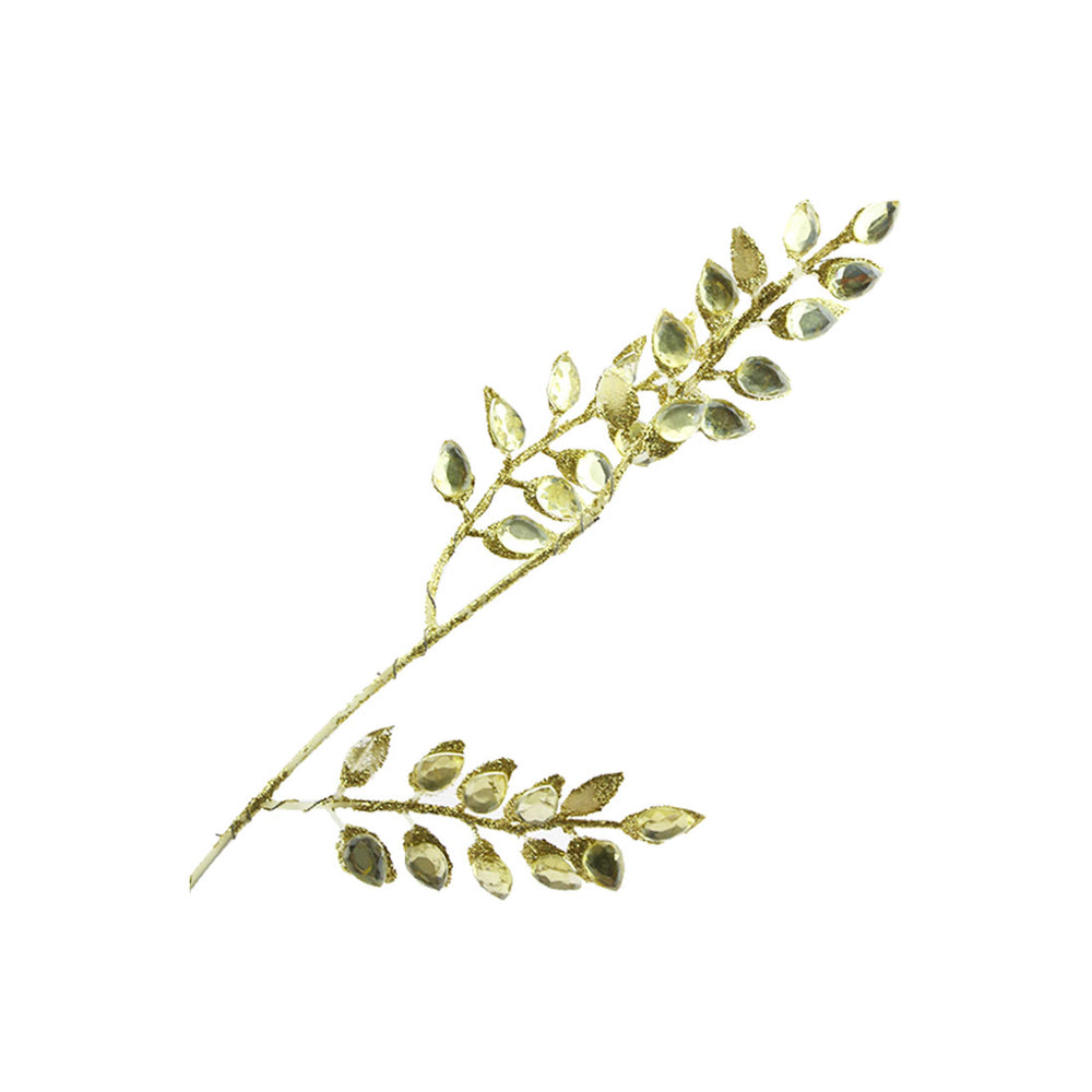 Strass Leaf Spray (70cm)